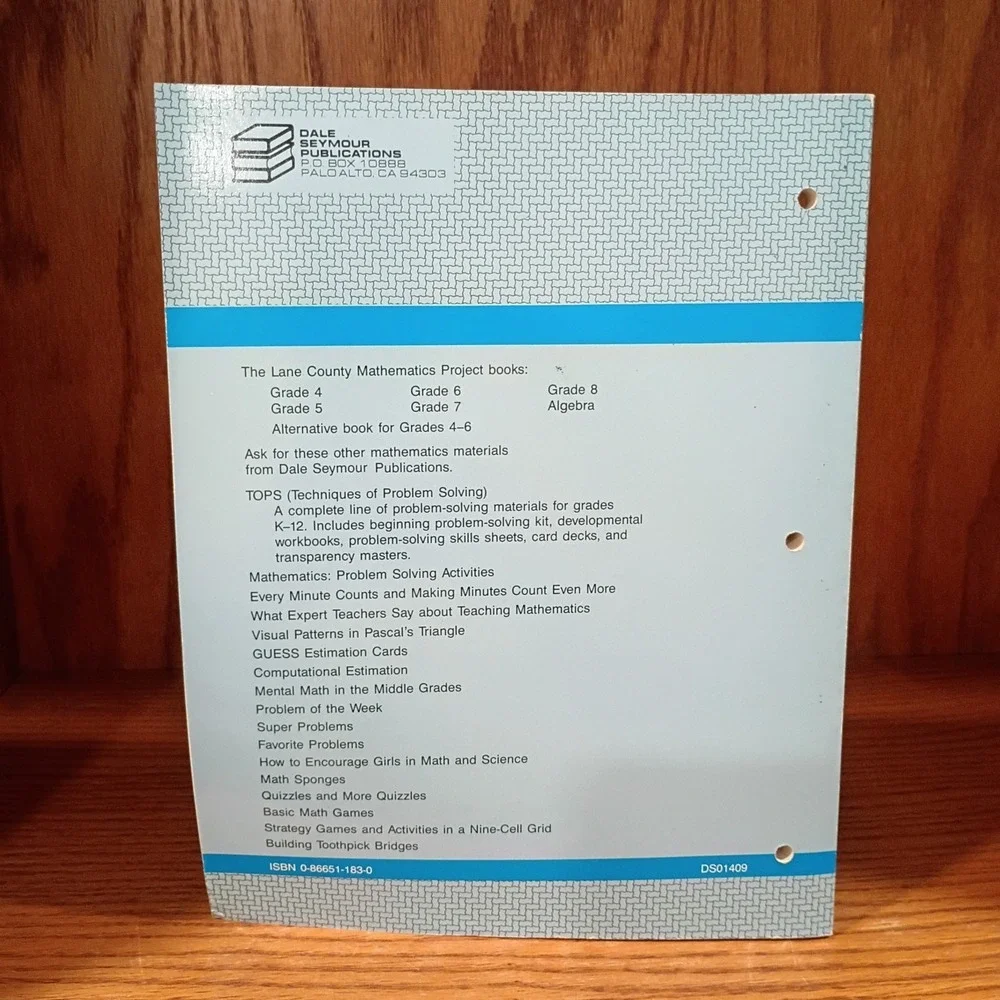 Problem Solving In Mathematics / Blackline Masters: 6th Grade By Richard Brannan